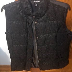 Roz and Ali black laced vest